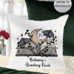 19841 cottagecore bookish open book cushion 1