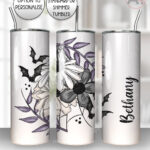 19846 floral=bat gothic tumbler 2