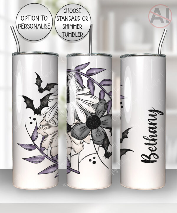 19846 floral=bat gothic tumbler 2