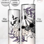 19846 floral=bat gothic tumbler 3