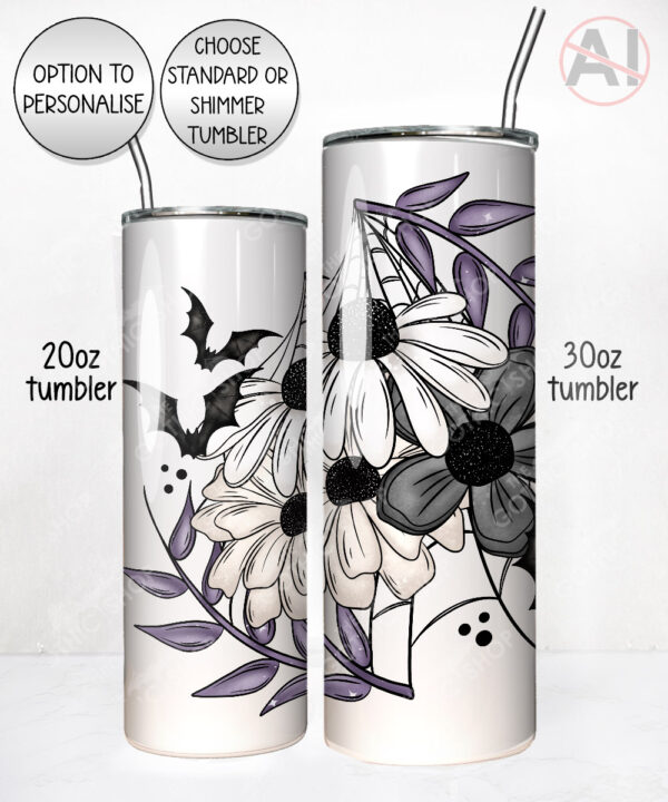 19846 floral=bat gothic tumbler 3