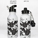 19855 bats personalised gothic water bottle 2
