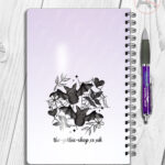 19857 bats personalised gothic notebook a5 2