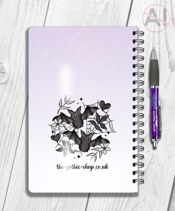 19857 bats personalised gothic notebook a5 2