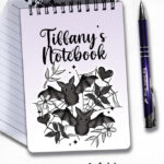 19857 bats personalised gothic notebook a6 2