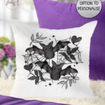 19858 bats personalised gothic cushion 1