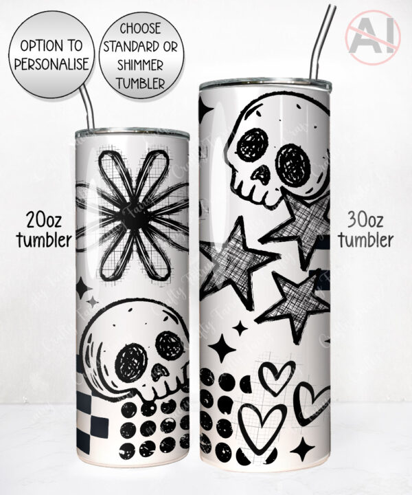 19870 grungy goth skull tumbler 3