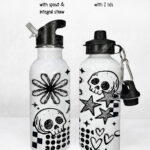 19871 grungy goth skull water bottle 1