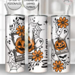 19874 halloween pumpkins personalised tumbler 1