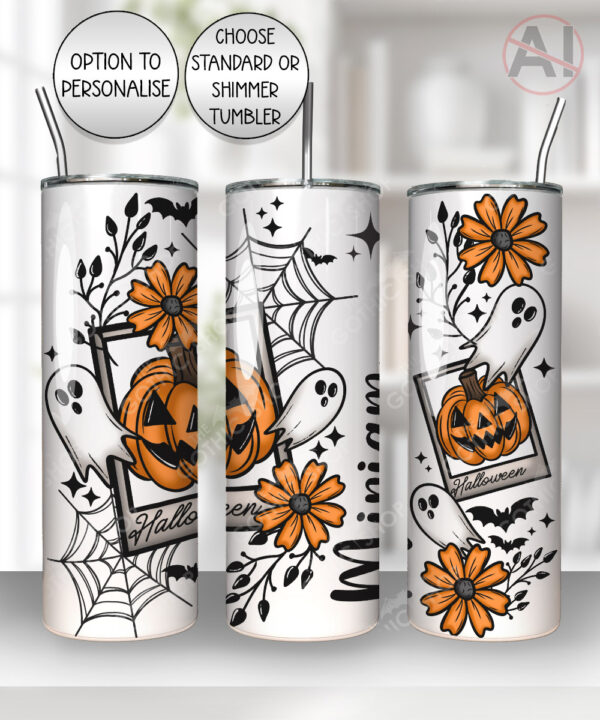 19874 halloween pumpkins personalised tumbler 1