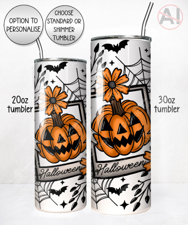 19874 halloween pumpkins personalised tumbler 2