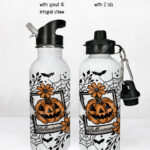 19875 halloween pumpkins personalised water bottle 1
