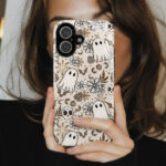 cottagecore winter ghost gothic halloween phone case for iphone samsung pixel