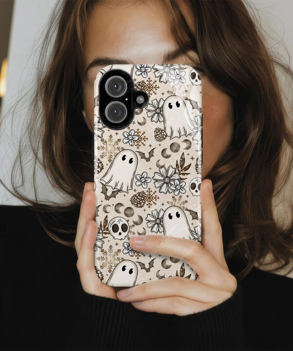 cottagecore winter ghost gothic halloween phone case for iphone samsung pixel