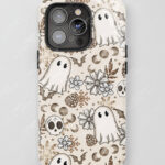cottagecore winter ghost gothic halloween phone case for iphone samsung pixel