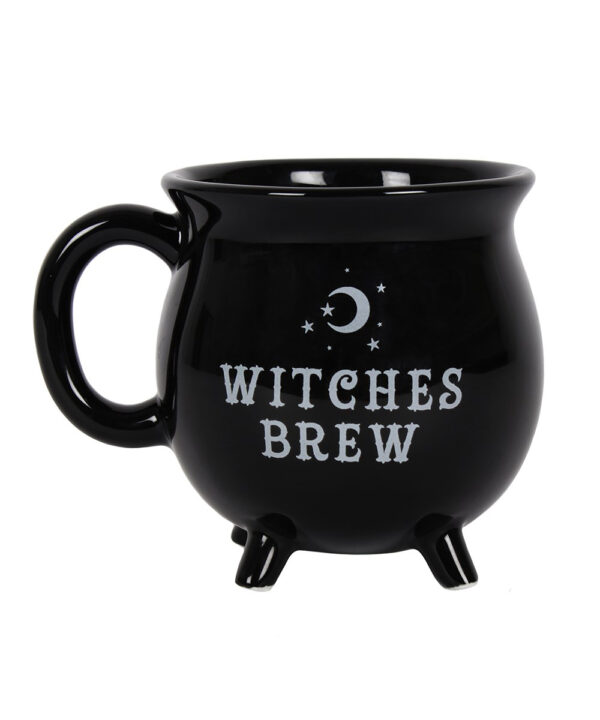 witches brew black cauldron mug