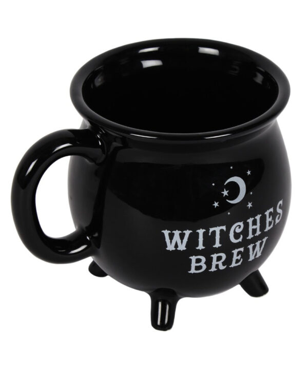 witches brew black cauldron mug