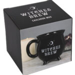 witches brew black cauldron mug