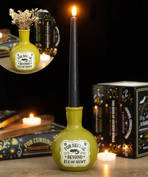 eye of newt potion bottle vase and candle holder