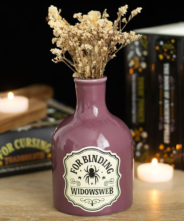 widowsweb potion bottle vase and candle holder