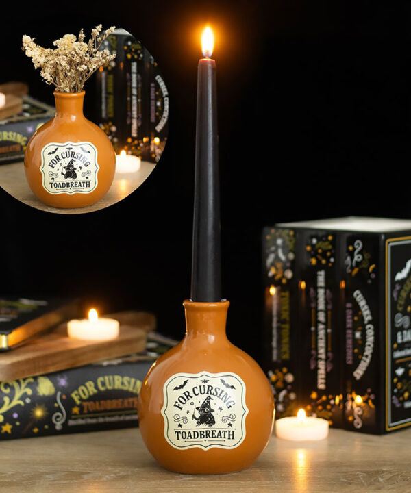 toadbreath potion bottle vase and candle holder