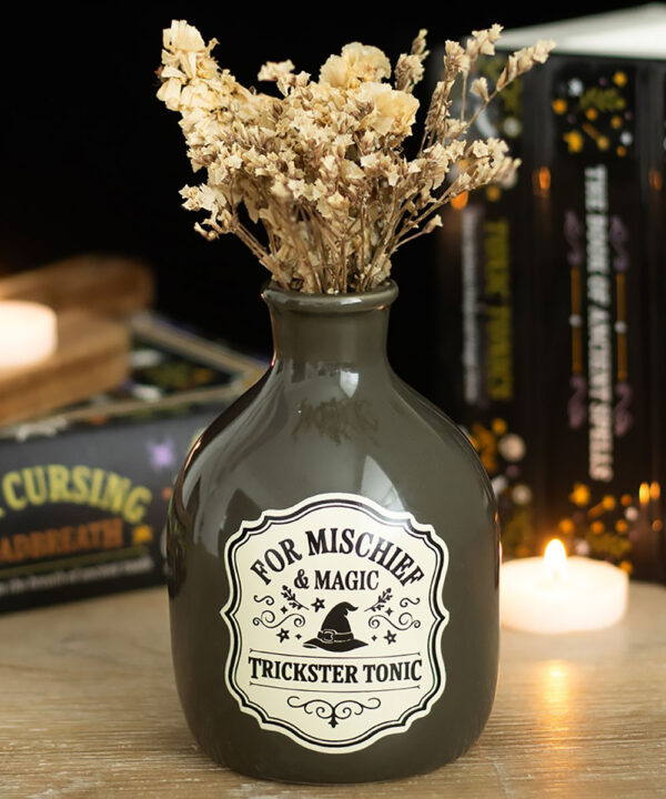 mischief and magic potion bottle vase and candle holder