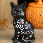 frightful folk black cat ornament