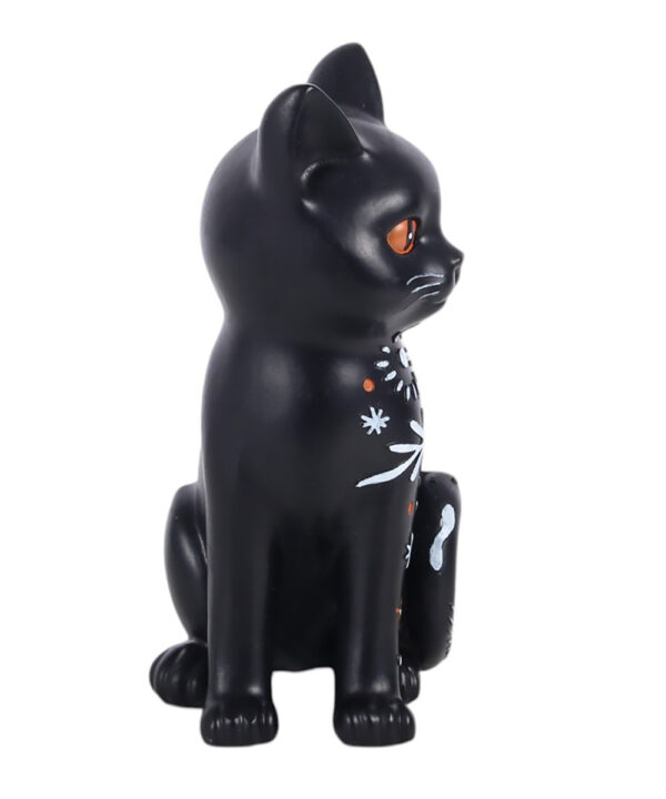 frightful folk black cat ornament