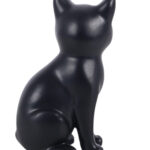 frightful folk black cat ornament