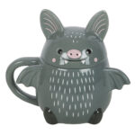 cute bat lidded mug