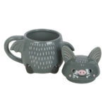 cute bat lidded mug