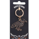 folk raven gothic keyring