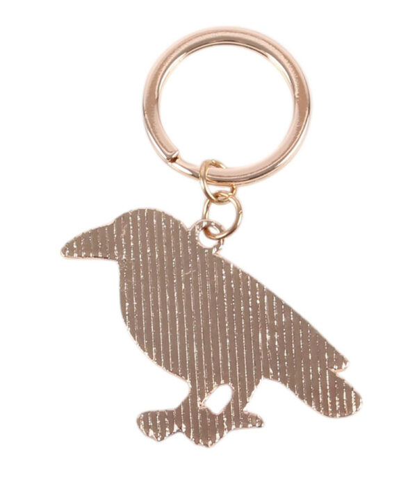 folk raven gothic keyring