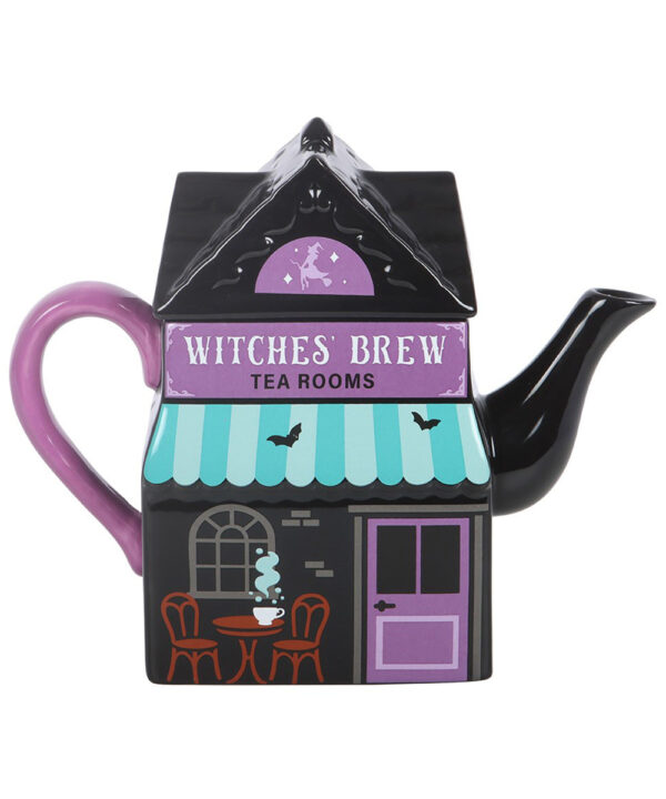 witches' brew tea room gothic halloween teapot