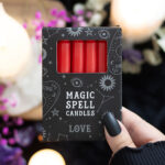 red 'love' spell candles set of 12