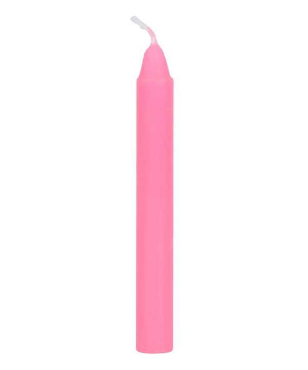 pink 'friendship' spell candles set of 12