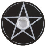 pentagram spell candle holder