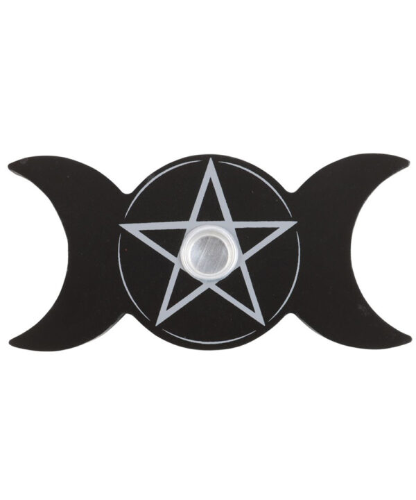triple moon spell candle holder