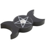 triple moon spell candle holder
