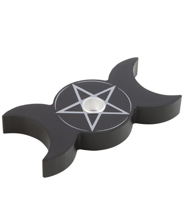 triple moon spell candle holder