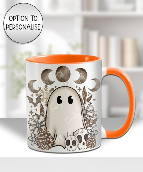 cottagecore winter ghost gothic halloween mug and/or coaster optional to personalise