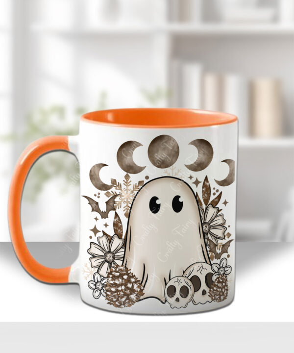 cottagecore winter ghost gothic halloween mug and/or coaster optional to personalise