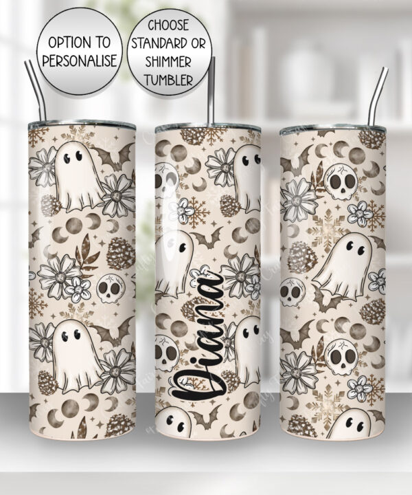 cottagecore winter ghost gothic halloween straight tumbler option to personalise