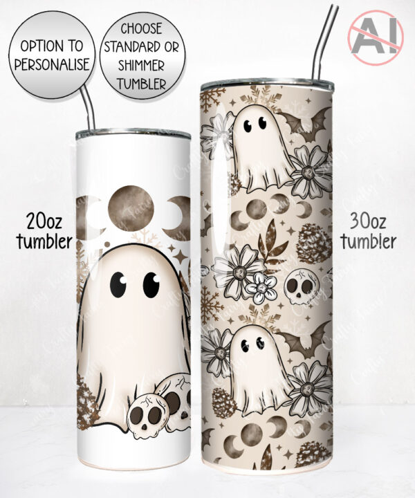 cottagecore winter ghost gothic halloween straight tumbler option to personalise