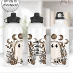 cottagecore winter ghost gothic halloween water bottle option to personalise