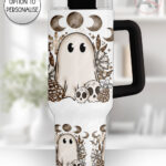 cottagecore winter ghost gothic halloween large 40oz insulated tumbler with handle option to personalise