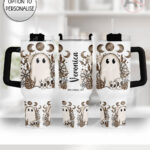cottagecore winter ghost gothic halloween large 40oz insulated tumbler with handle option to personalise