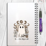 cottagecore winter ghost gothic halloween notebook journal option to personalise