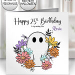 19928 ghost flowers personalised birthday card 1