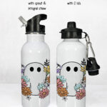 19931 ghost flowers personalised water bottle 3